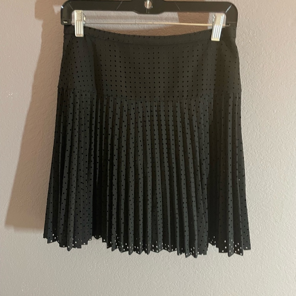 J. Crew Black Textured Skater Skirt